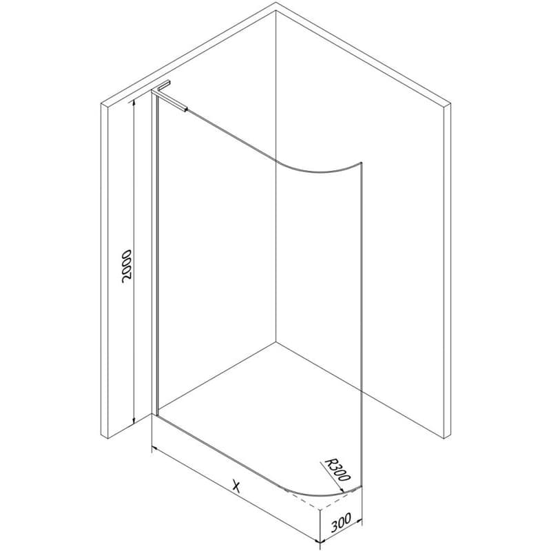 MEXEN/S - KiotoL Sprchová zástena WALK-IN 80 x 200, transparent, chróm 800-080-103-01-06 6