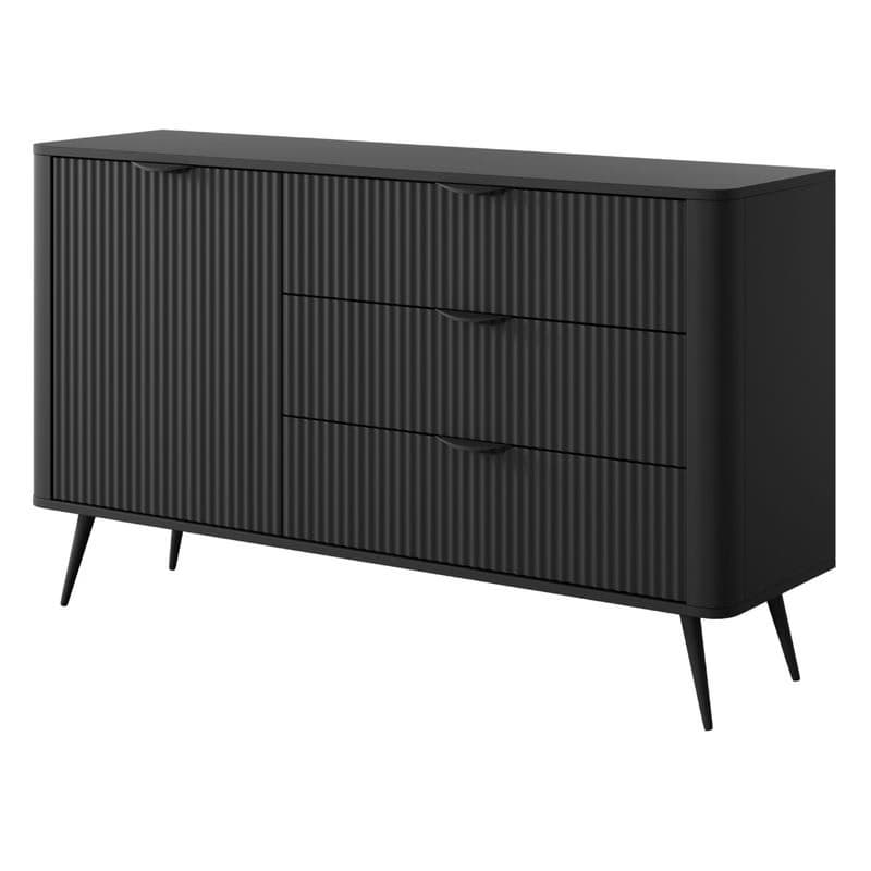 ArtLas Komoda LINA 138 D3S | čierna 1