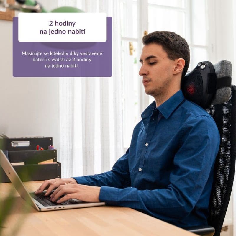 TrueLife RelaxBack B3 Charge - masážny vankúš s dobíjacou batériou 2