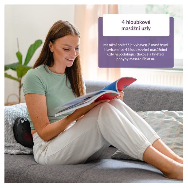 TrueLife RelaxBack B3 Charge - masážny vankúš s dobíjacou batériou 4