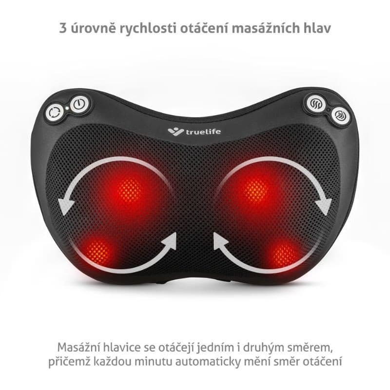 TrueLife RelaxBack B3 Charge - masážny vankúš s dobíjacou batériou 5