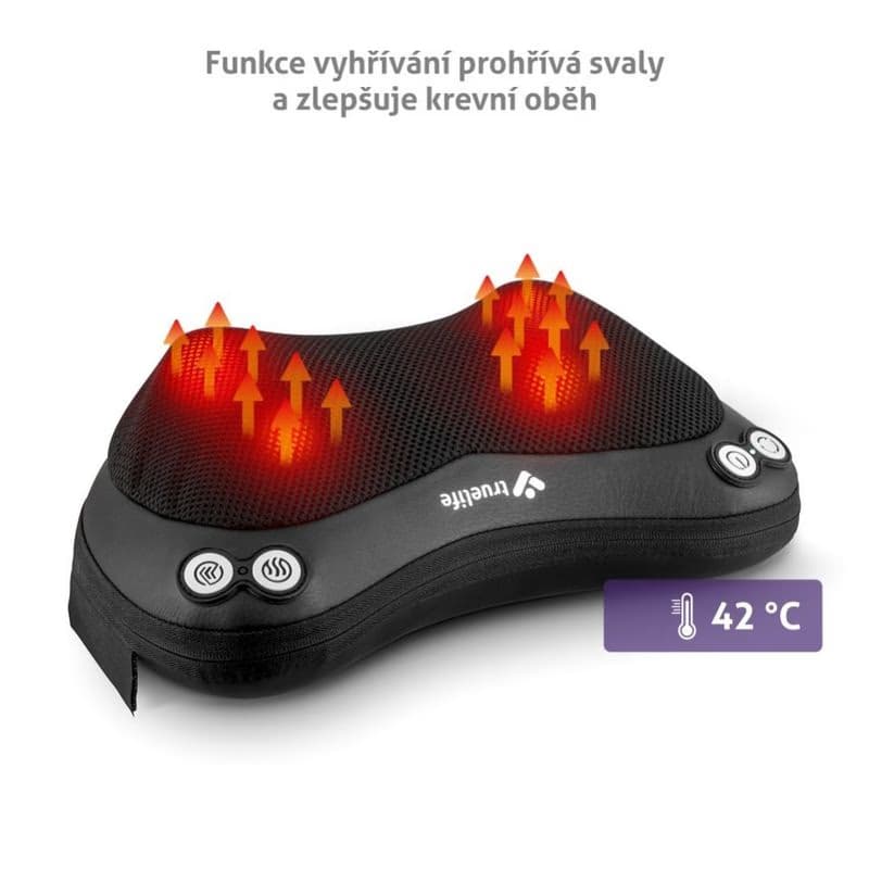 TrueLife RelaxBack B3 Charge - masážny vankúš s dobíjacou batériou 6