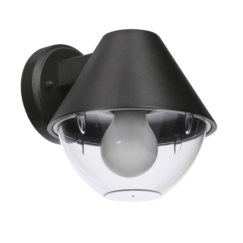 Nástenná lampa Hendera záhradná 20,5x17,5 čierna 1x40W E27 kužeľové tienidlo IP44