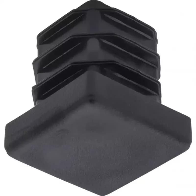 Štvorcová vtláčaná záslepka 30x30 mm čierna (4ks) 1