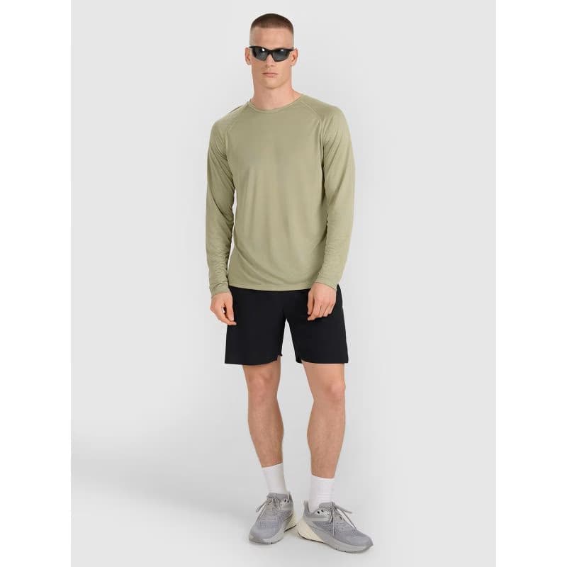 Pánske bežecké tričko s dlhým rukávom 4F LONGSLEEVE FNK M413-WAW25TFLOM413-44S-OLIVE 5