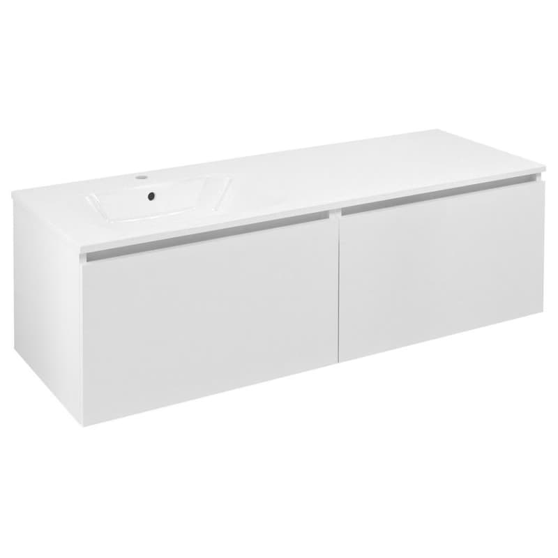 SAPHO - LOREA skrinka 140x46x51,5cm (70+70cm), ľavá, biela matná LE070-3131-L-04 1