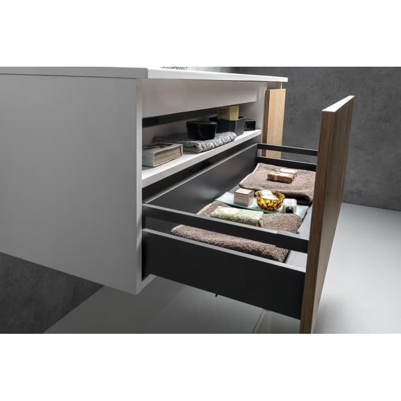 SAPHO - LOREA skrinka 140x46x51,5cm (70+70cm), ľavá, biela matná LE070-3131-L-04 6