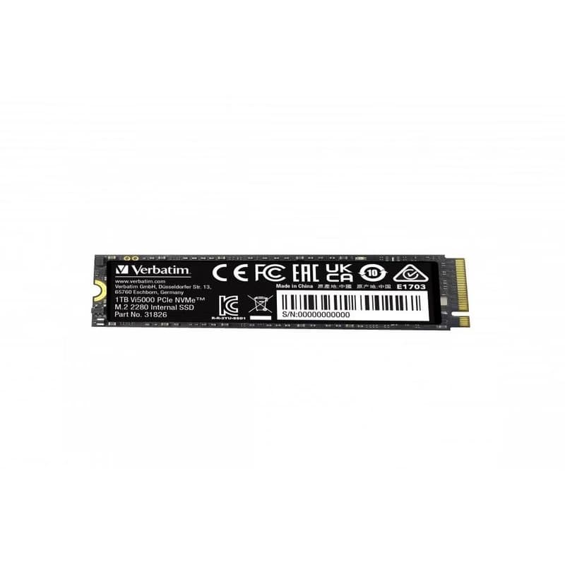 VERBATIM SSD Vi5000 Internal PCIe NVMe M.2 SSD 1TB, W 4500/R 5000 MB/s 3