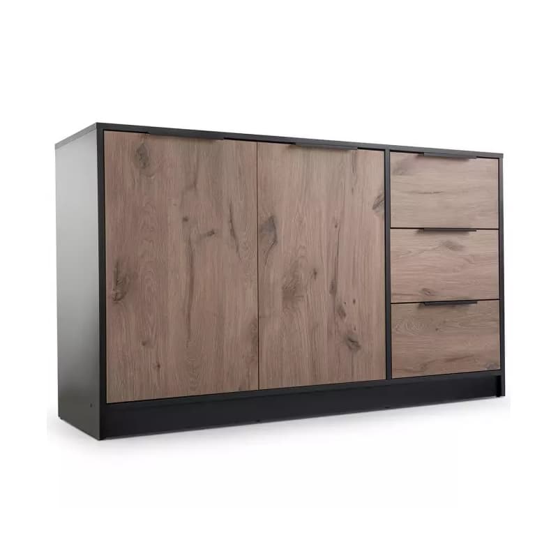 ArtStol Komoda LATI 2D3S | čierna/dub viking 3