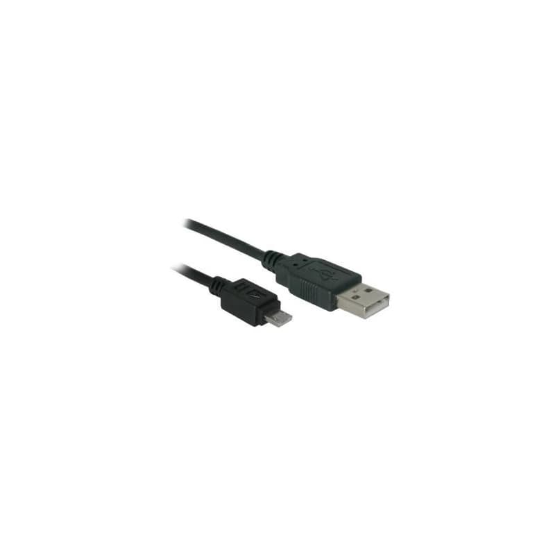 USB kábel (2.0), USB A samec - microUSB samec, 1.8m, čierny, DOPRADE 2