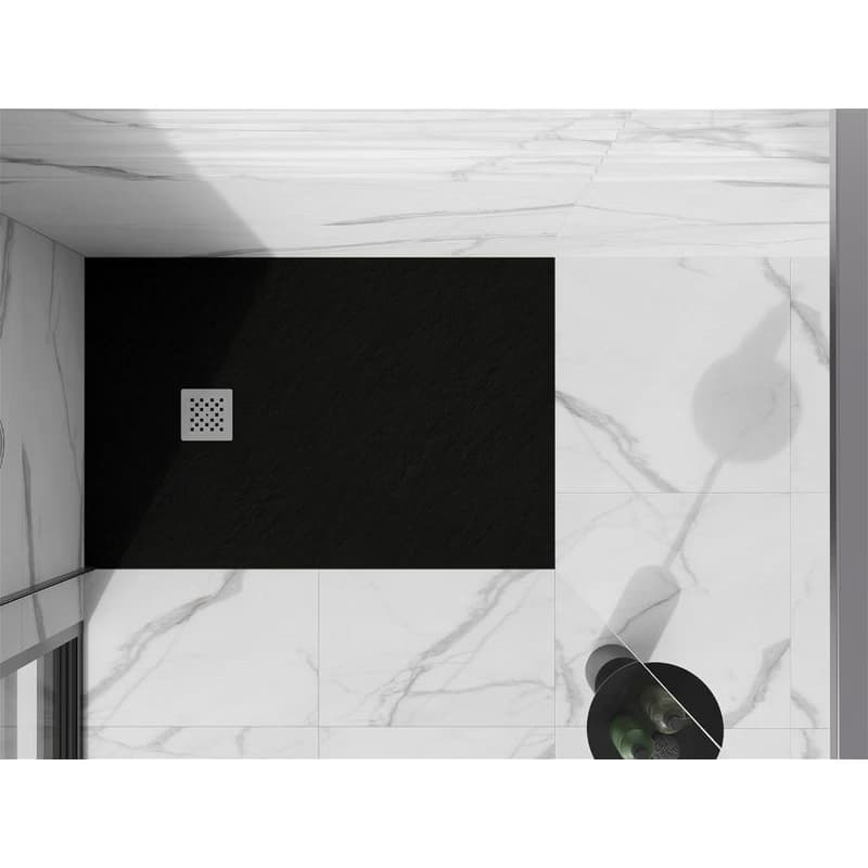 MEXEN - Stone+ sprchová vanička obdĺžniková 130x80, čierna 44708013 4