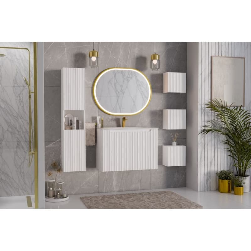 ArtCom Keramické umývadlo SKY 3 80 cm | E-8099-3-80 | biely lesk 4