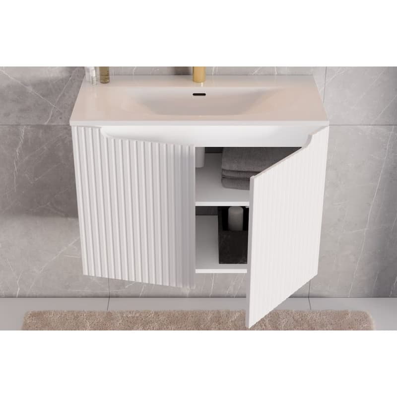 ArtCom Keramické umývadlo SKY 3 80 cm | E-8099-3-80 | biely lesk 5