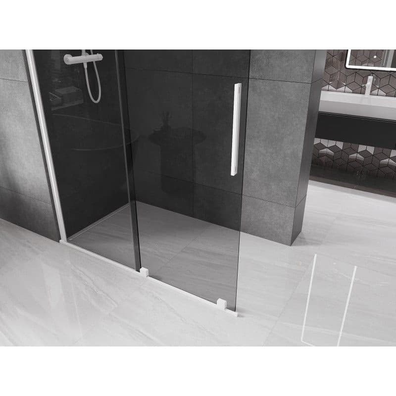 MEXEN/S - Velar Sprchová zástena posuvná Walk-in 150 x 200, grafit 8 mm, biela 871-150-000-43-20 2