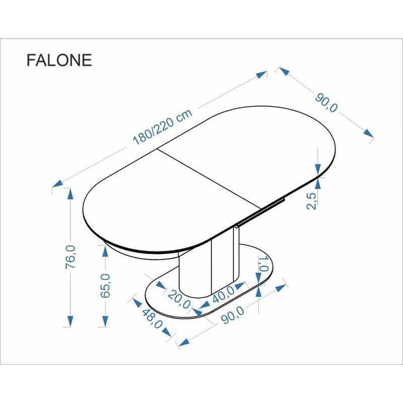 Rozkladací jedálenský stôl FALONE Halmar 3