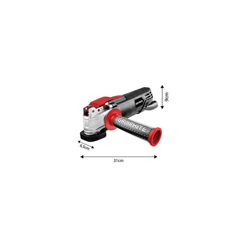 Viacúčelová brúska Graphite 59G025, elektrika (kábel), 230V, 500W, 21000osc./min, 2,8 ° 2