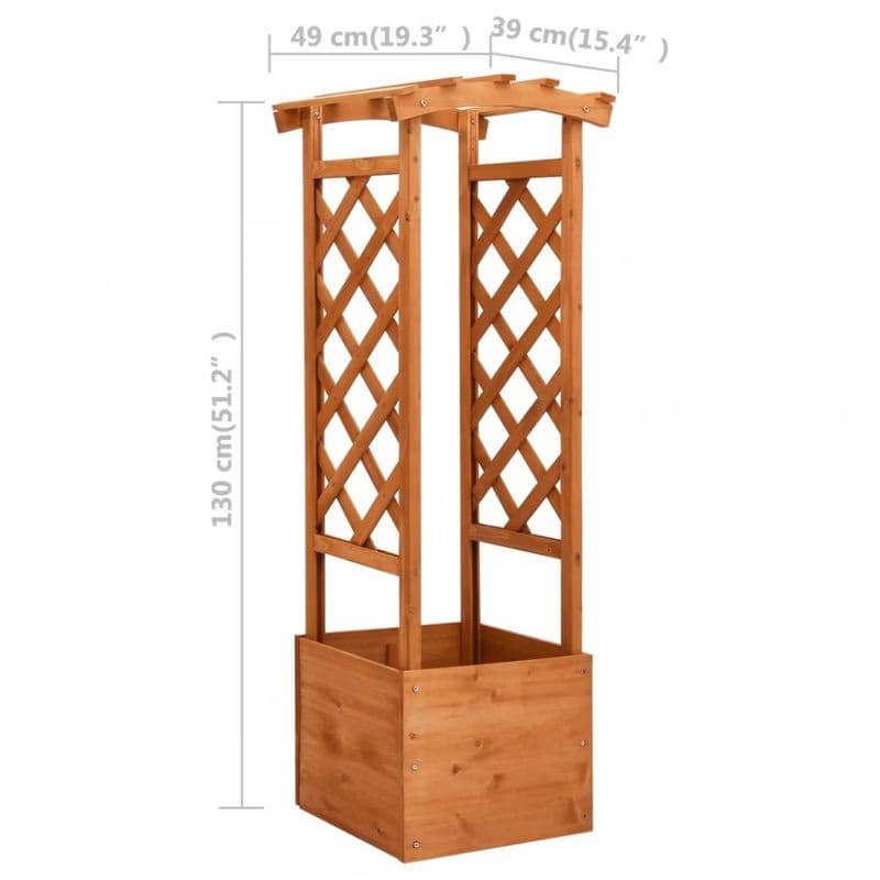 Truhlík trelážovým oblúkom 49x 39x130 cm drevo Dekorhome 5