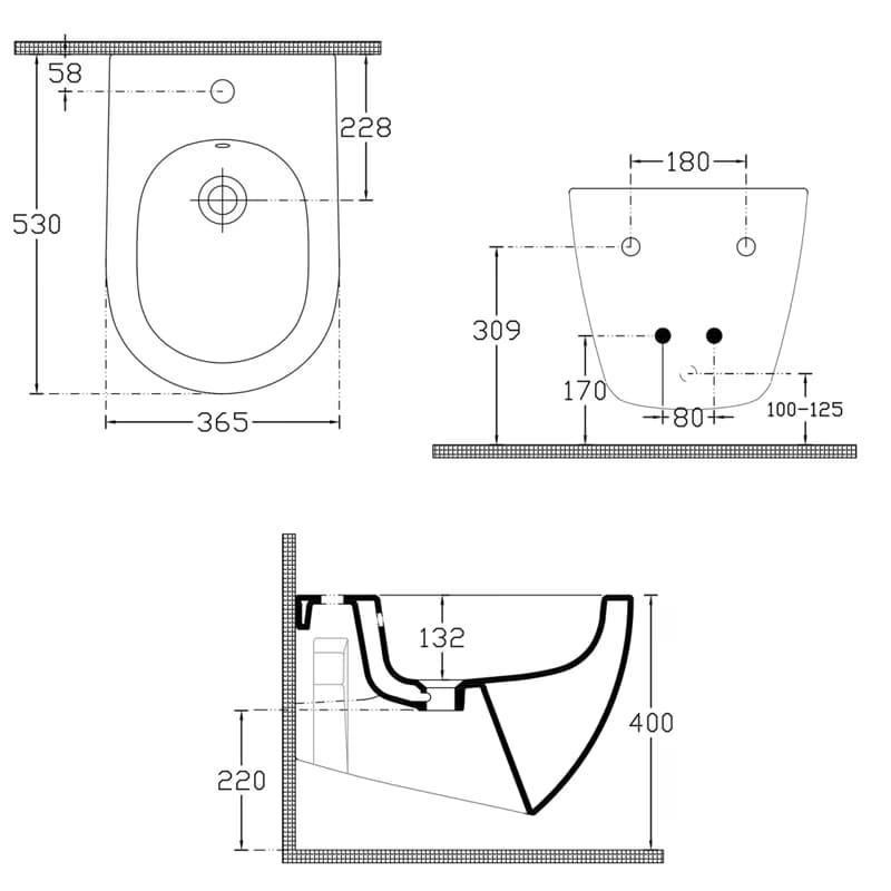 ISVEA - INFINITY bidet závesný 36,5x53cm, biela 10NF41001 2