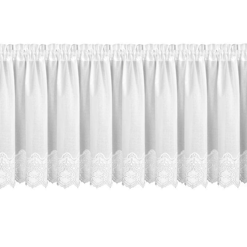 ArtFir Krátka záclona SOLA P | biela 150 x 40 cm 3