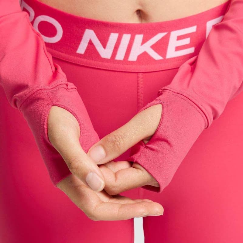 Dámske tréningové tričko s dlhým rukávom NIKE PRO DF 365 CROP LS-629 ASTER PINK WHITE 4