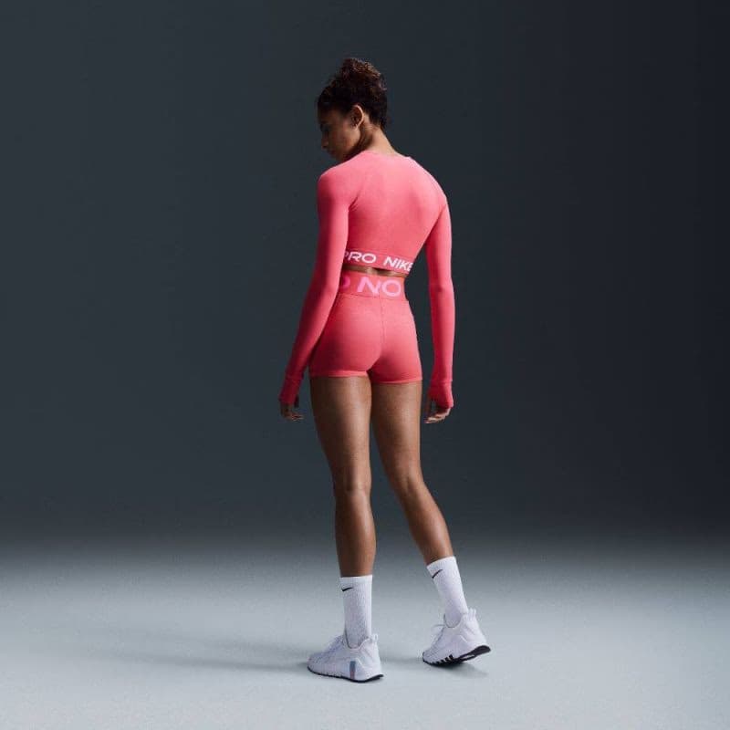 Dámske tréningové tričko s dlhým rukávom NIKE PRO DF 365 CROP LS-629 ASTER PINK WHITE 6