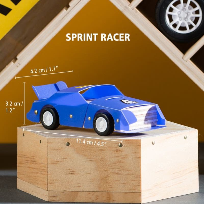 Stanley Jr. OK013-SY Stavebnice, závodné auto, drevo 5
