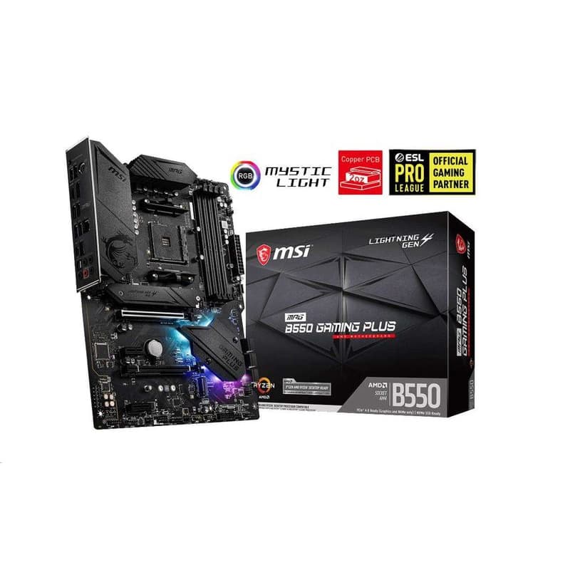 MSI MB Sc AM4 MPG B550 GAMING PLUS, AMD B550, 4xDDR4, VGA, ATX 1