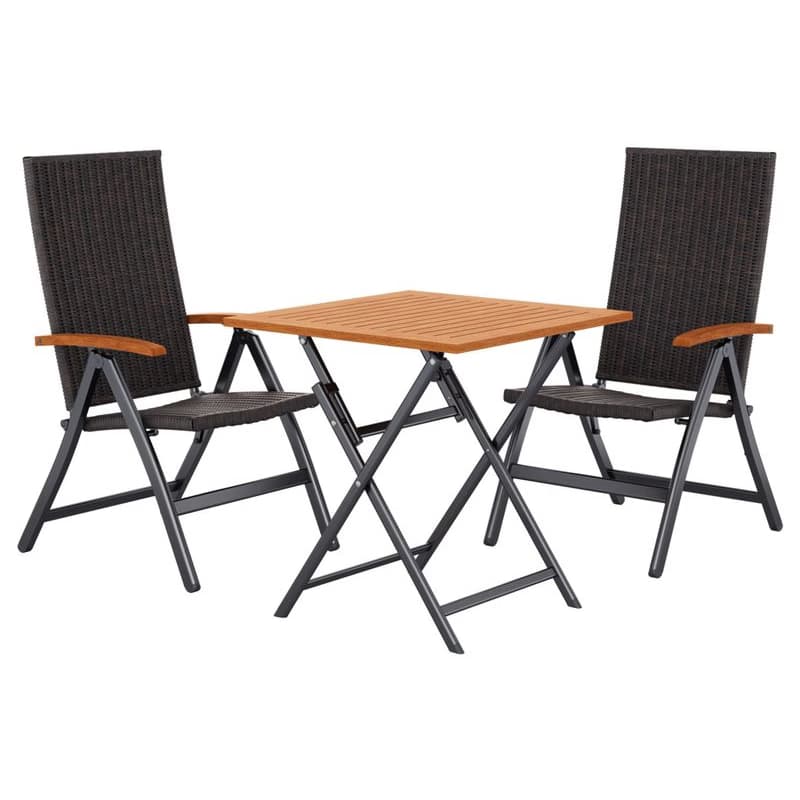 LIVARNO® Záhradný skladací stôl Valencia + Skladacie kreslo Valencia, 2 kusy
