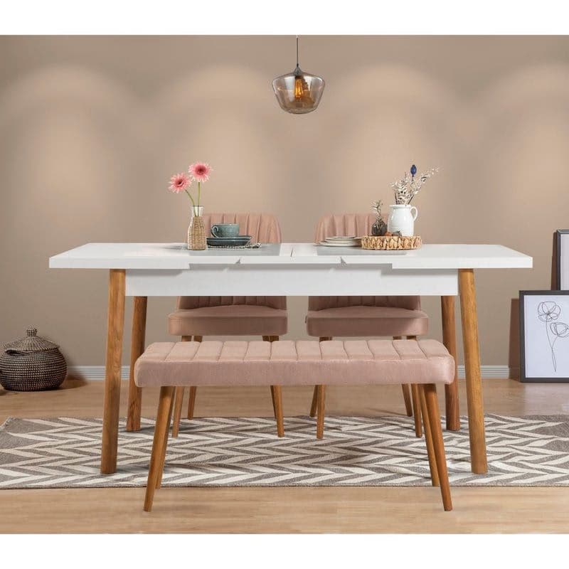 Extendable Dining Table Santiago Masa Atlantic White 1