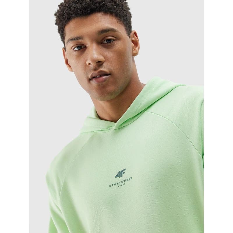 Pánska mikina s kapucňou 4F SWEATSHIRT-WSS24TSWSM1010-42S-LIGHT GREEN 4