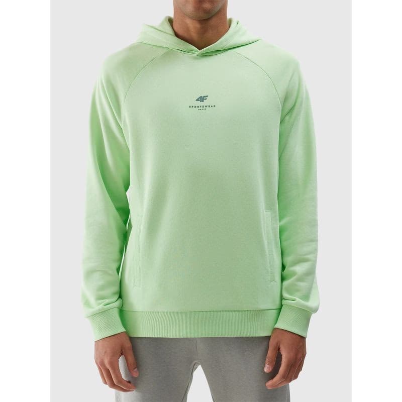 Pánska mikina s kapucňou 4F SWEATSHIRT-WSS24TSWSM1010-42S-LIGHT GREEN 5