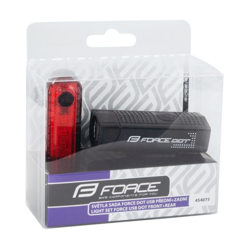 Svetlo na bicykel FORCE DOR USB FRONT REAR 4