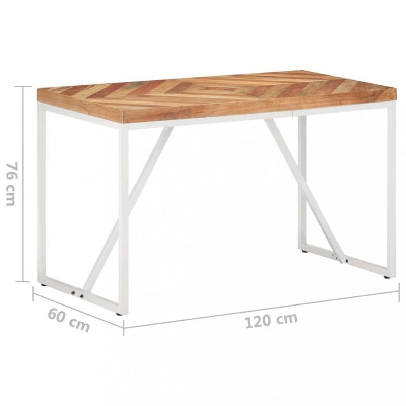 Jedálenský stôl hnedá / biela Dekorhome 6