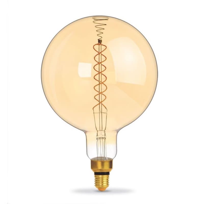 LED žiarovka E27 G200 guľa 8W = 42W 500lm 1800K teplá 360° FILAMENT jantárová stmievateľná Videx