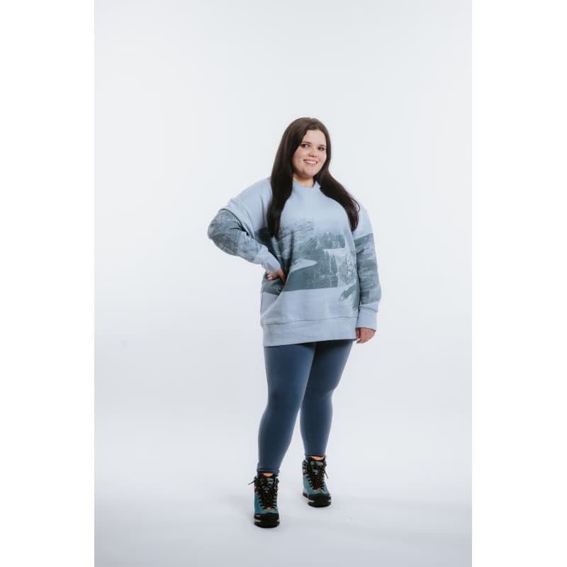 Dámska turistická mikina s kapucňou 4F WOMENS SWEATSHIRT BLD013-34S-LIGHT BLUE 4