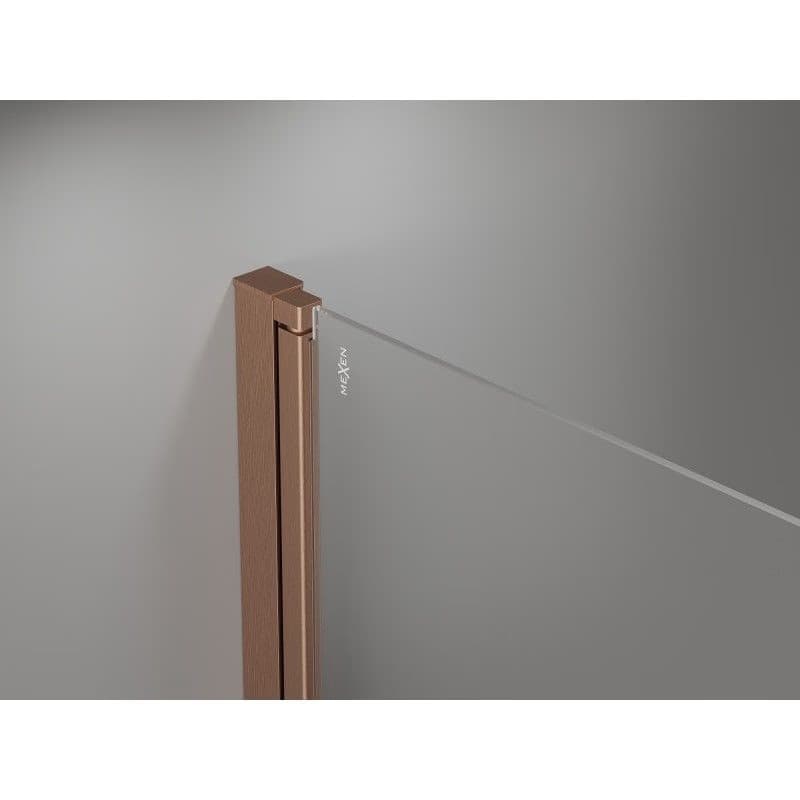 MEXEN - MIST dverná časť (d+d) 80x200 cm 6mm meď kartáčovaná, číra 8A7-080-000-65-00 3