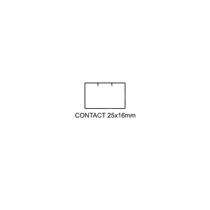 Etikety Contact 25x16mm biele obdĺžnikové 1