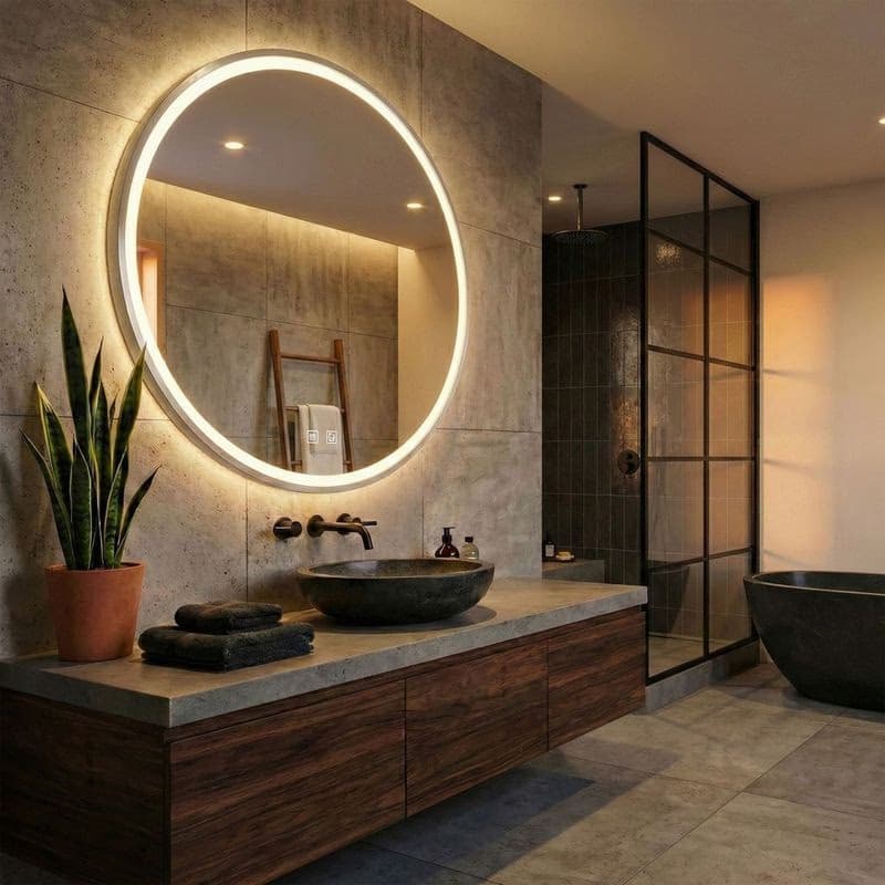 Tutumi - Zrkadlo LED 80cm MMJ BRUSH SILVER HOM-06507 2