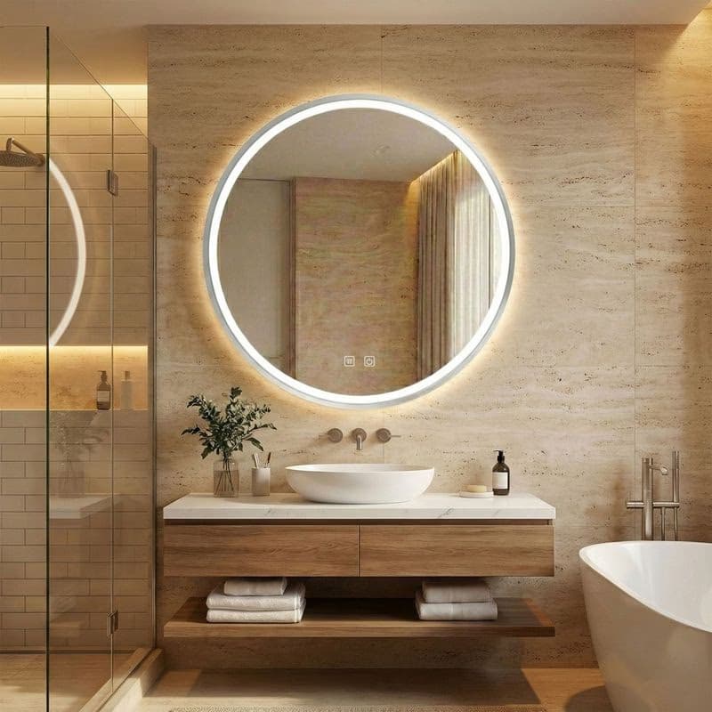 Tutumi - Zrkadlo LED 80cm MMJ BRUSH SILVER HOM-06507 4