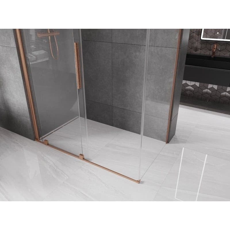 MEXEN/S - Velár sprchovací kút 160 x 70, transparent, kartáčovaná meď 871-160-070-01-65 6
