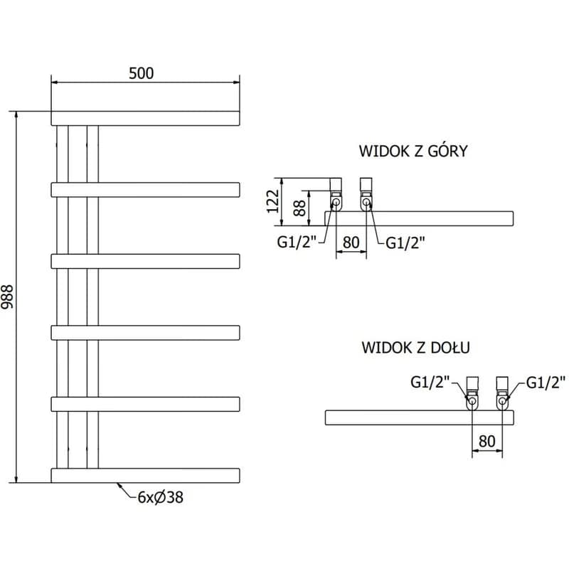 MEXEN - Jukon 988 x 500 mm W116-0988-500-00-01 6