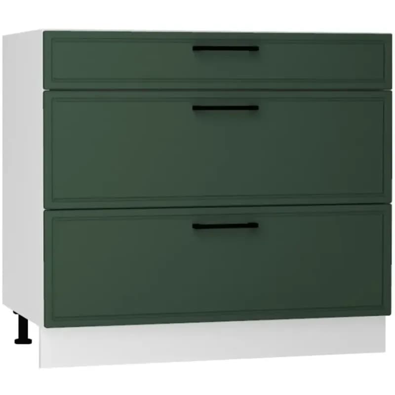 Kuchynská skrinka Emily D90PC S/3 zelená mat 1
