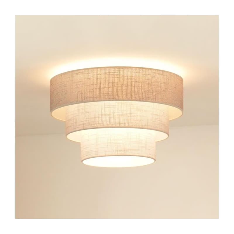 Brilagi - Stropné svietidlo ALASKA LUNETA 1xE27/15W/230V pr. 45 cm šedá/krémová 608084 1
