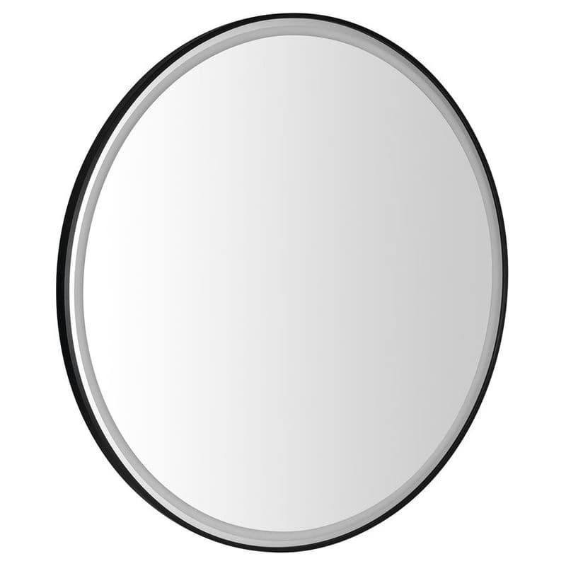 SAPHO - KADRIS guľaté zrkadlo s LED osvetlením, ø 100cm, čierna mat KD100