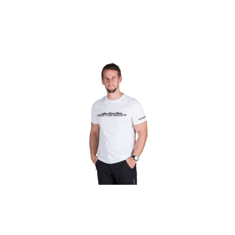 Pánske turistické tričko s krátkym rukávom NORTHFINDER FERDINAND-377white 1