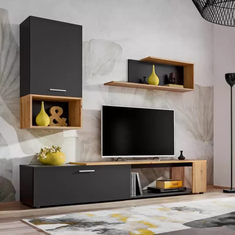 Obývacia stena Maze II čierna/wotan 1