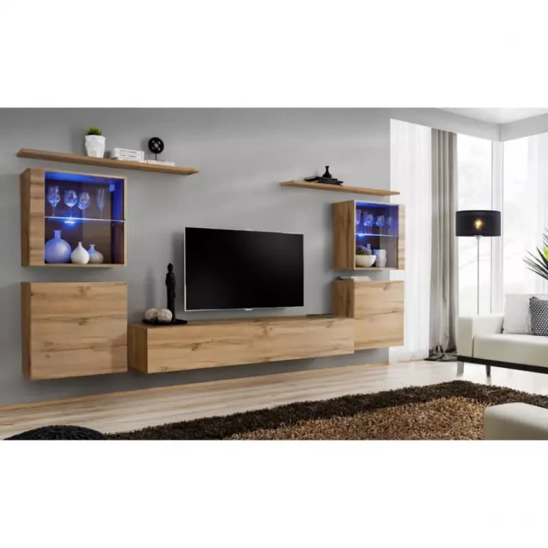 Obývacia stena Switch Sklo +LED XIV Wotan 1
