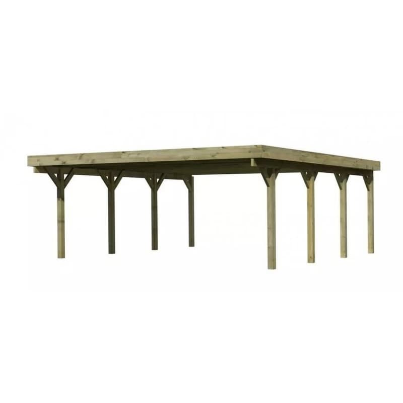 Drevený prístrešok / carport CLASSIC 2A s plechmi Lanitplast 4