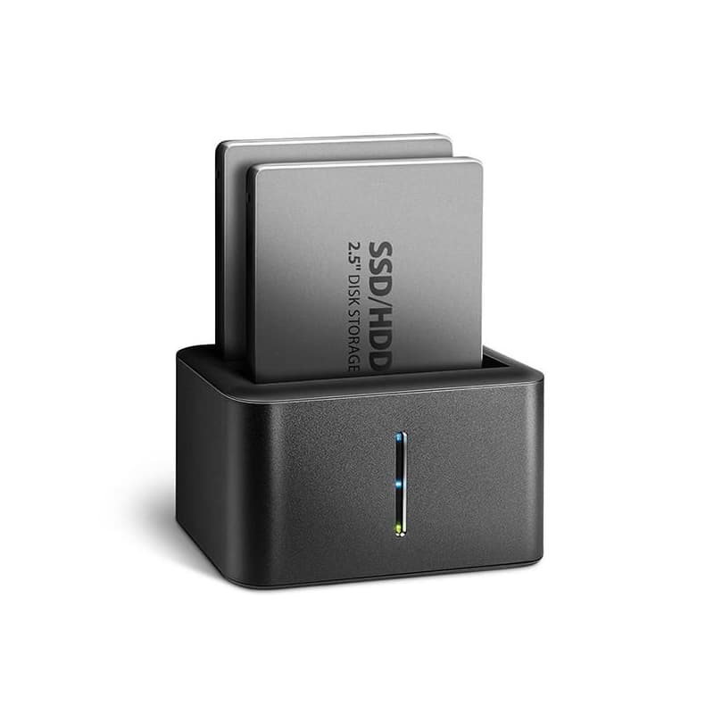 AXAGON ADSA-D25, USB 3.2 Gen 1 - 2x SATA 6G 2.5" SSD/HDD CLONE MINI dokovacia stanica 1