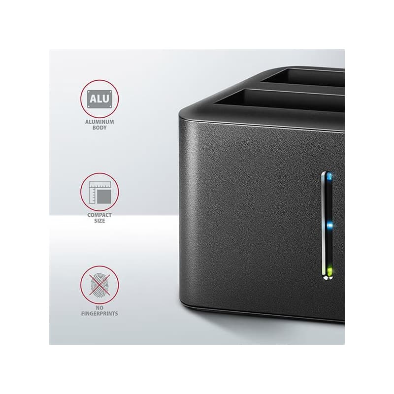 AXAGON ADSA-D25, USB 3.2 Gen 1 - 2x SATA 6G 2.5" SSD/HDD CLONE MINI dokovacia stanica 5